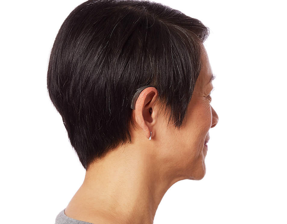 behind the ear hearing aid patient