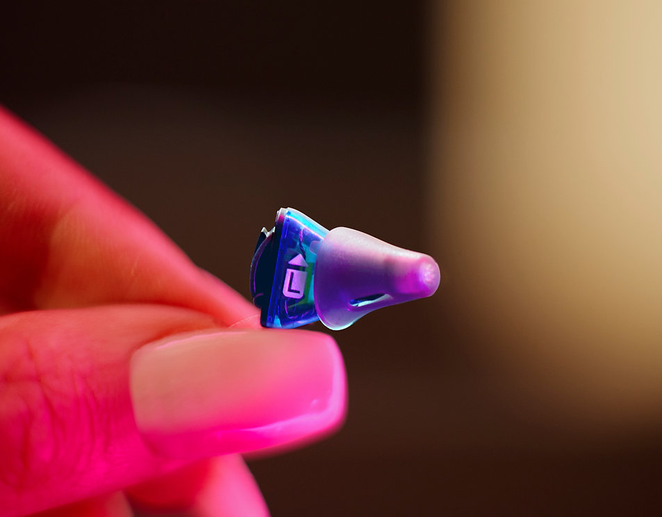 completely in canal hearing aid comparison to nail size