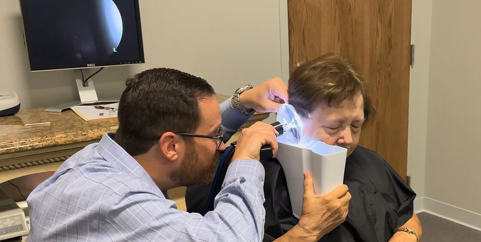 patient getting checked up