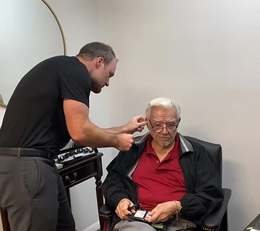 patient getting checked out