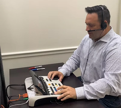 hearing test in progress