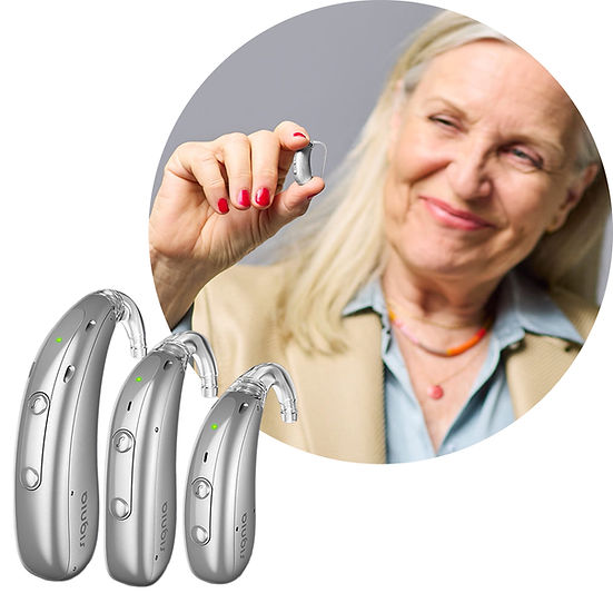 Line up of Motion Charge&Go Hearing Aids from Signia
